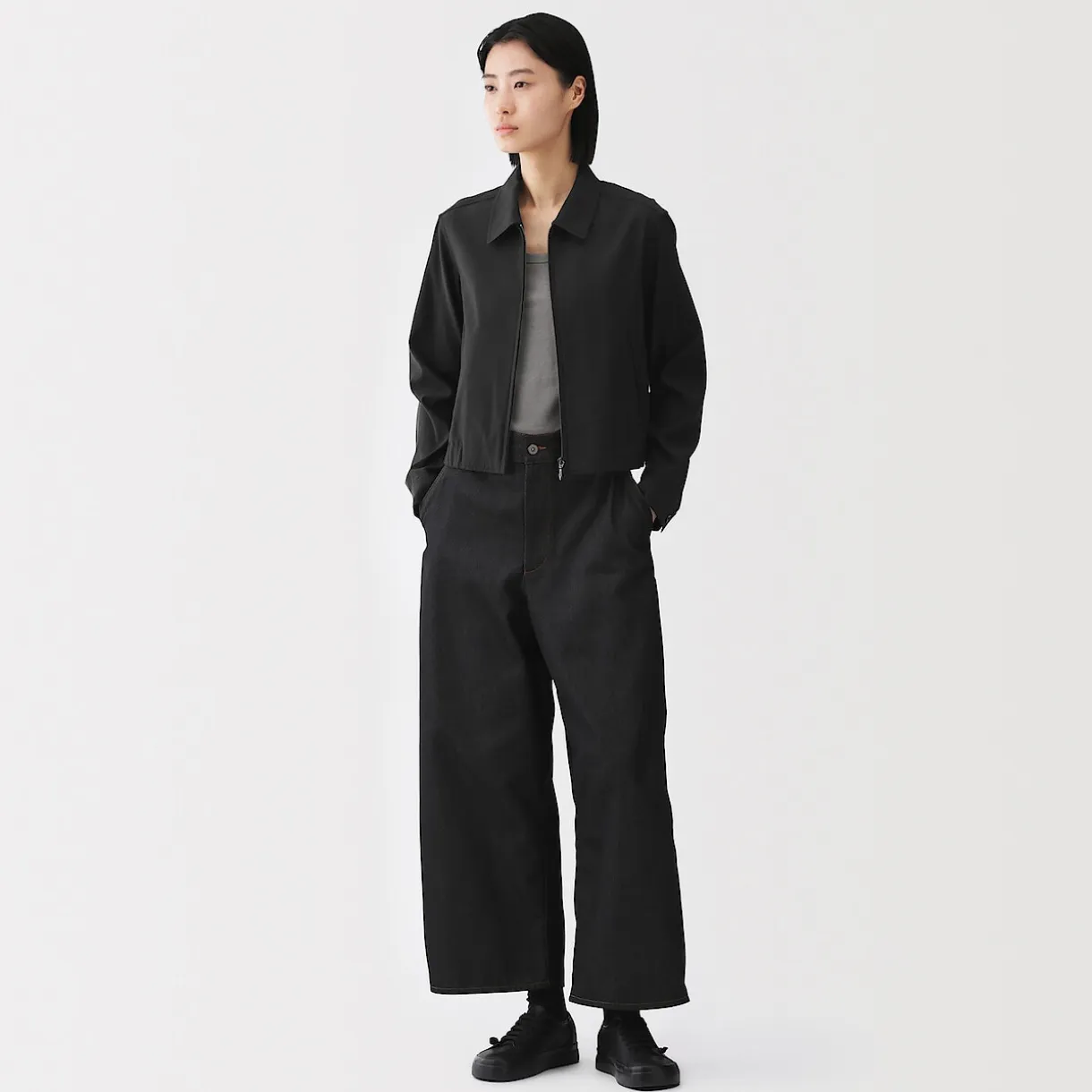Veste courte en mélange de rayonne pour femme