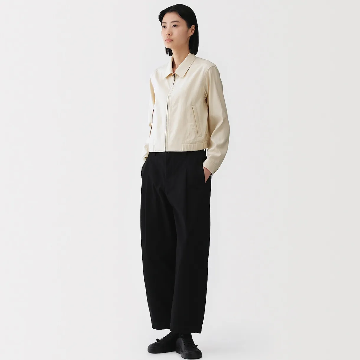 Veste courte en mélange de rayonne pour femme