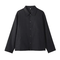 Veste en lin avec cordon de serrage pour homme