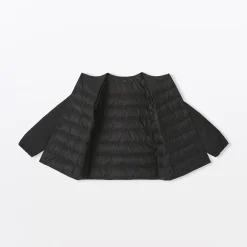 Veste légère pliable en nylon recyclé sans col pour femme