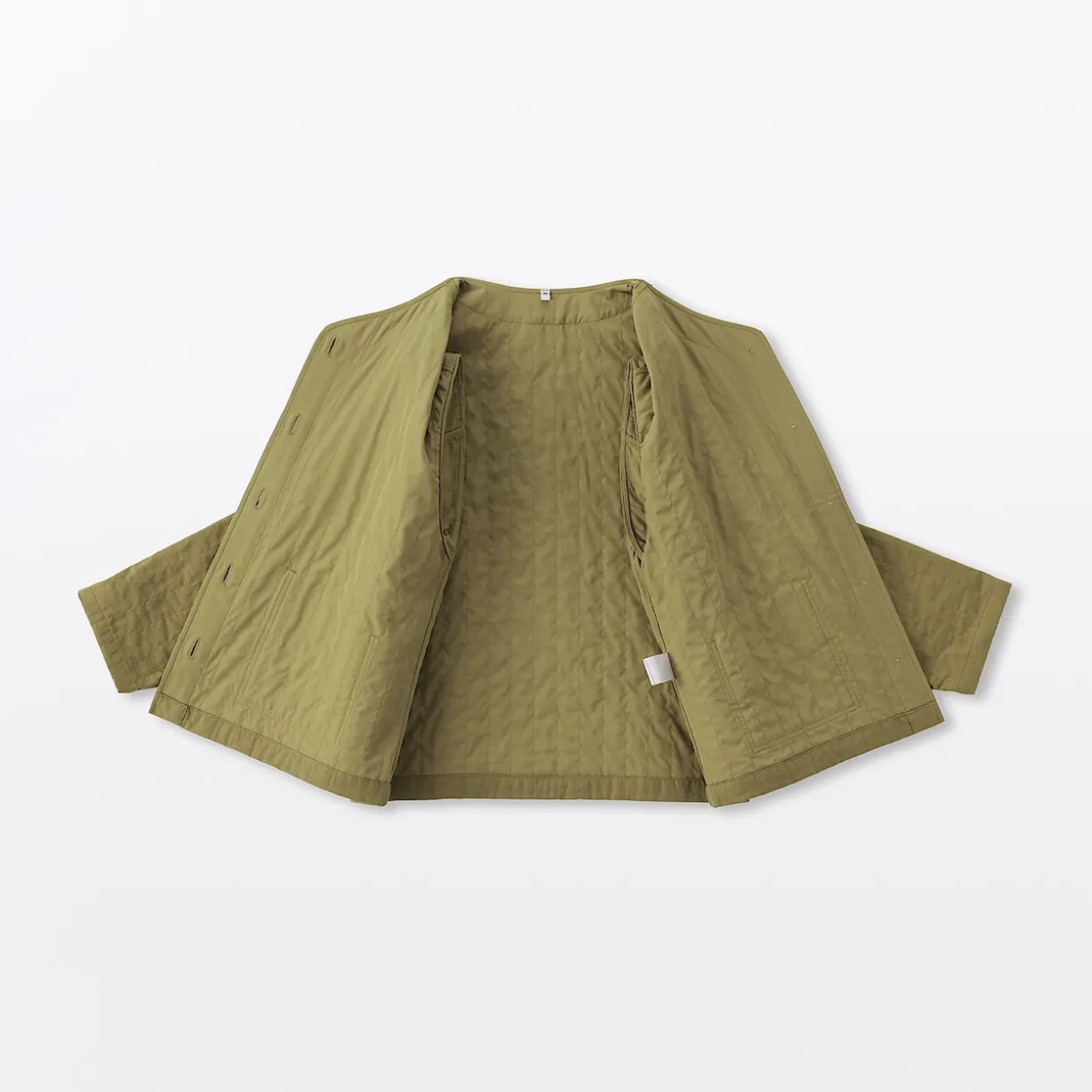 Veste matelassée en gaze double de kapok mélangé pour femme