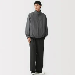 Veste zippée en nylon recyclé déperlant pour homme