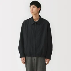 Veste zippée en nylon recyclé déperlant pour homme